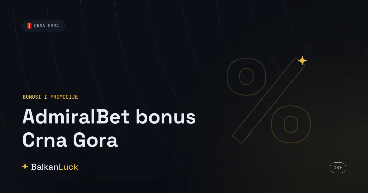 AdmiralBet bonus Crna Gora i bonus dobrodošlice do 1000% na admiralbet.me