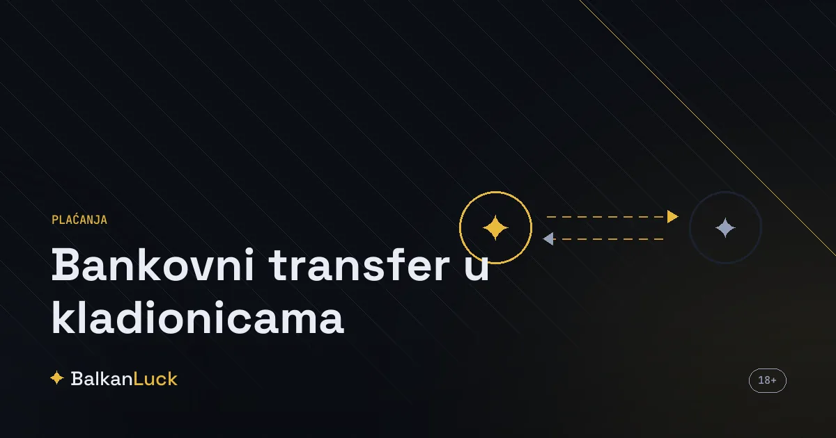 Bankovni transfer kladionice: uplata i isplata preko banke i opšte uplatnice