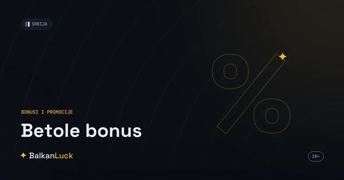 Betole bonus dobrodošlice, slot turniri i jackpotovi na Amusnet platformi
