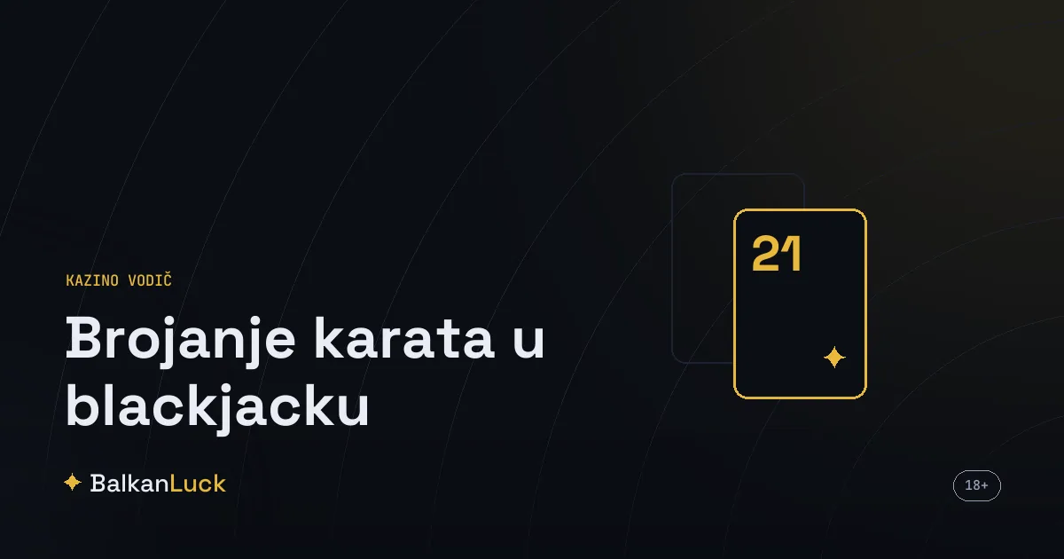 Brojanje karata u blackjacku, žetoni i karte na stolu uz Hi-Lo vrednosti