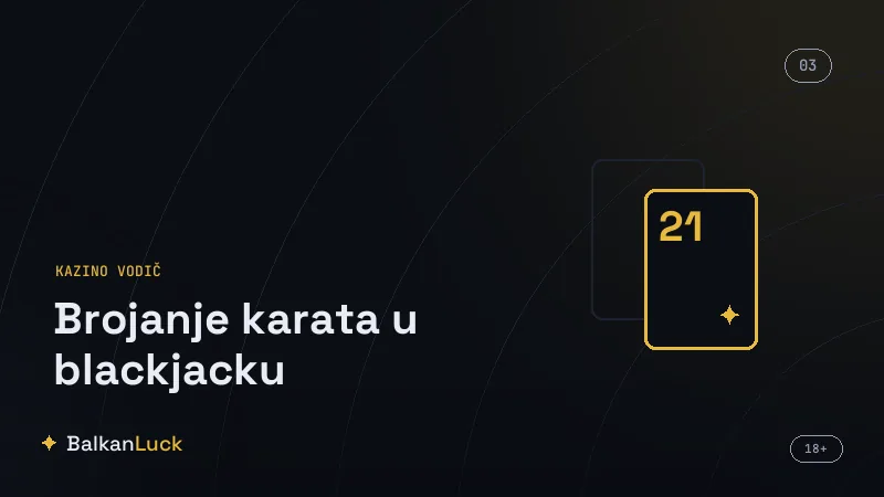 Igrac vezba brojanje karata u blackjacku kod kuce sa spilom