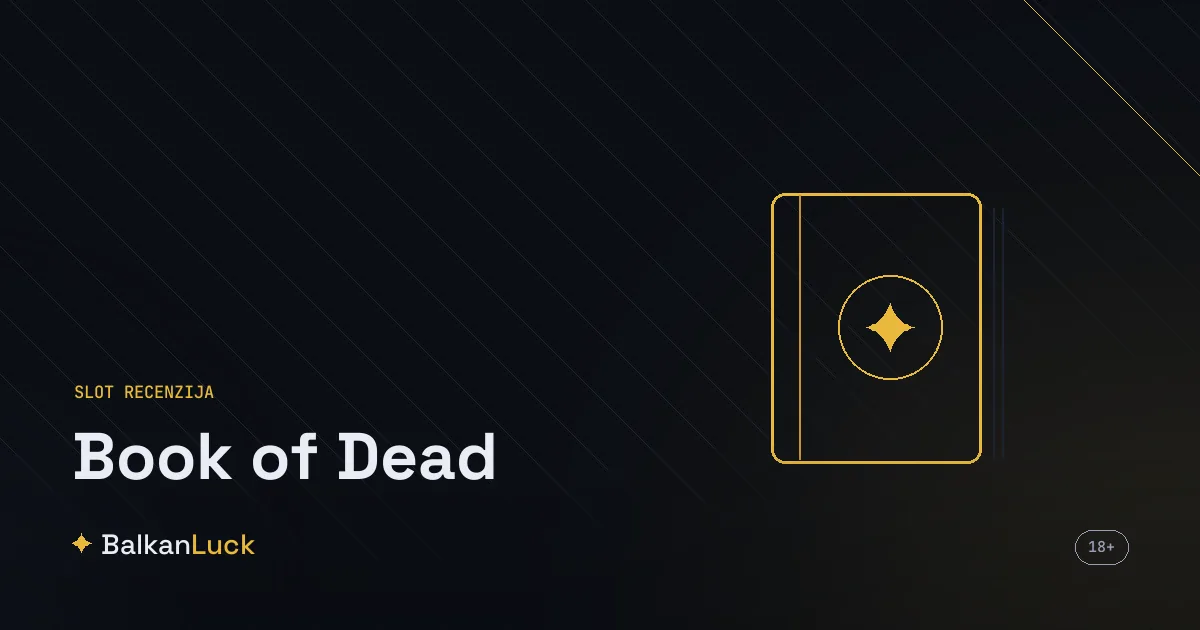 Book of Dead slot proizvođača Play'n GO, egipatska avantura sa knjigom kao wild i scatter