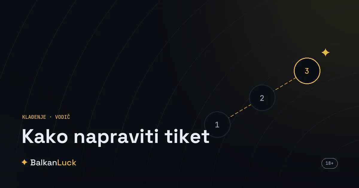 Kako napraviti tiket korak po korak sa izborom tržišta i unosom uloga