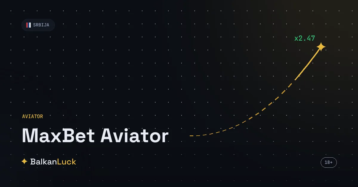 Maxbet Aviator crash igra u sekciji Virtuelne igre sa RTP 97 odsto