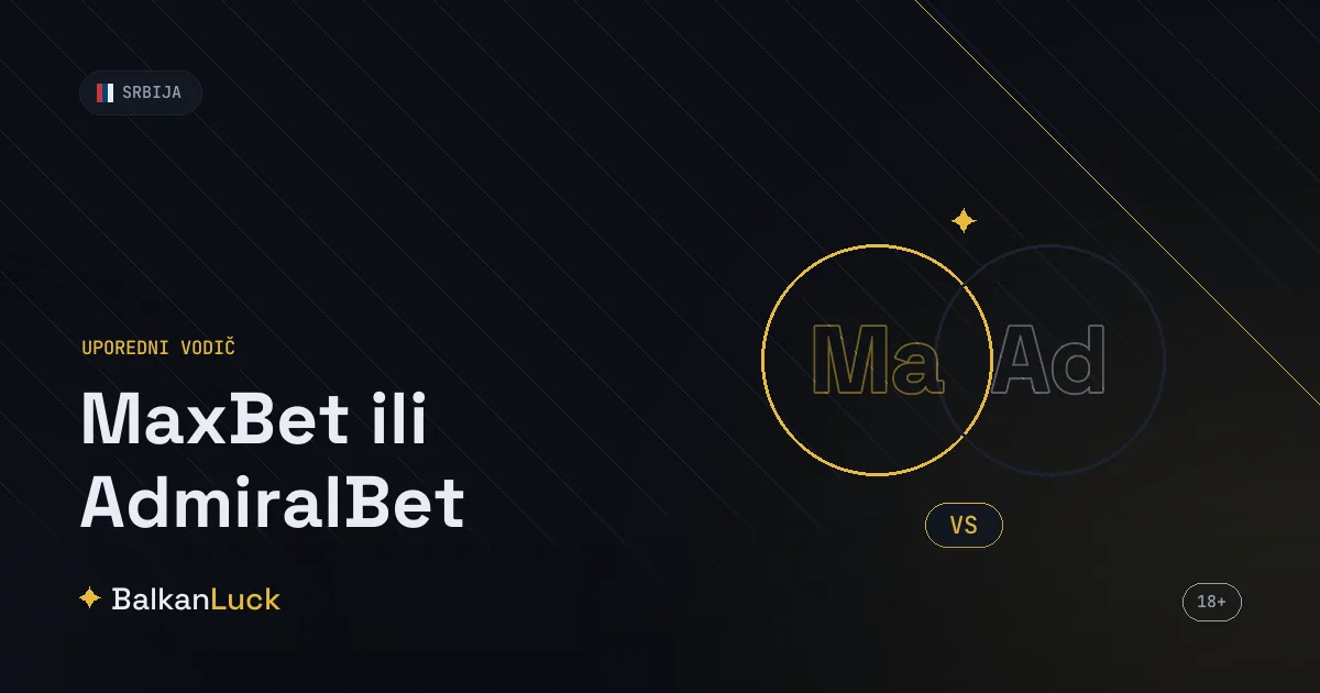 MaxBet ili AdmiralBet 2026 - poređenje bonusa, kvota i ponude