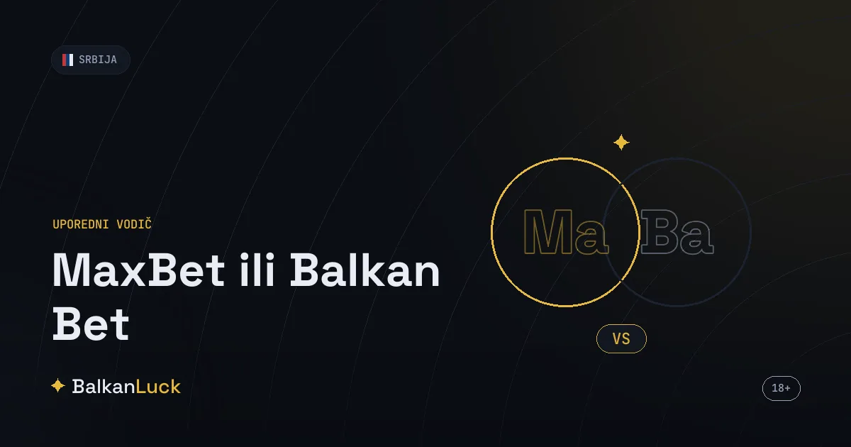 MaxBet ili BalkanBet 2026 - poređenje bonusa, kvota i ponude