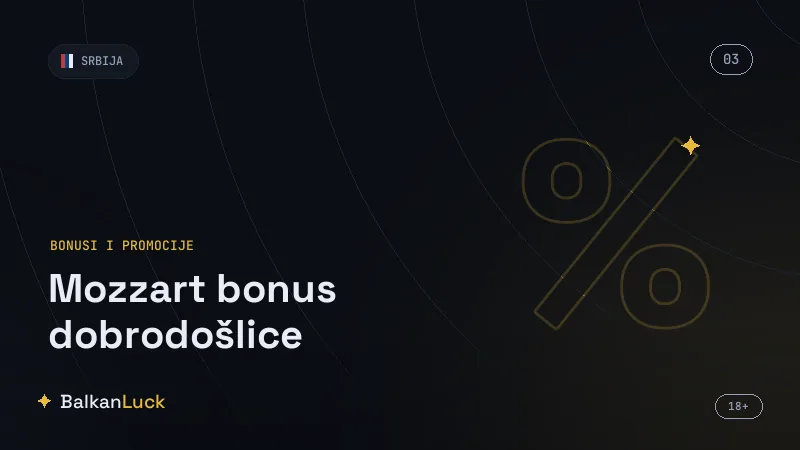 Raspored bonusa na sport i kazino u Mozzart nalogu