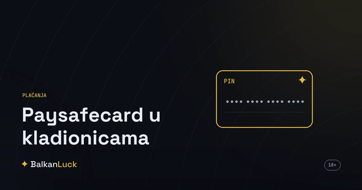 Paysafecard kladionice: uplata unapred plaćenim vaučerom sa PIN kodom