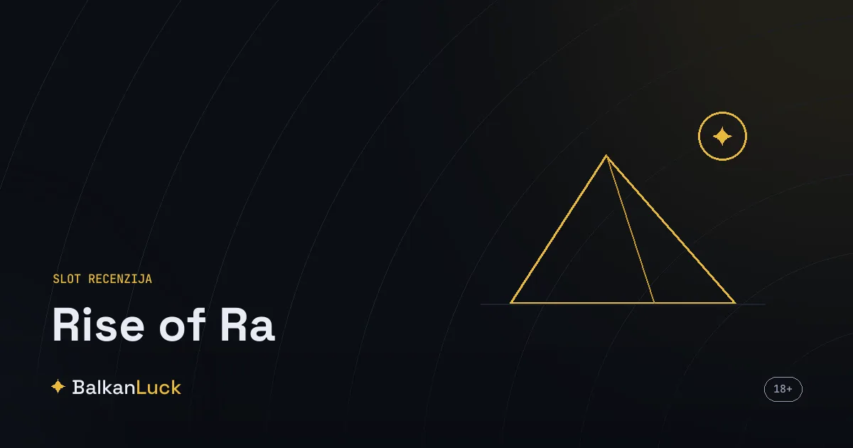 Rise of Ra slot proizvođača Amusnet sa temom drevnog Egipta i boga Ra