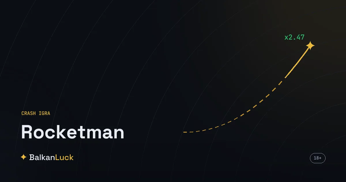 Rocketman igra proizvođača Elbet, crash igra sa raketom i rastućim množiocem