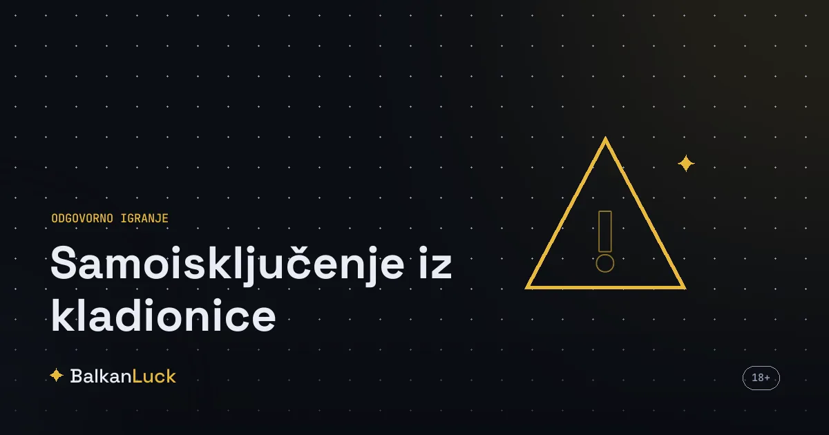 Samoisključenje u kladionici kao alat odgovornog igranja za blokadu naloga