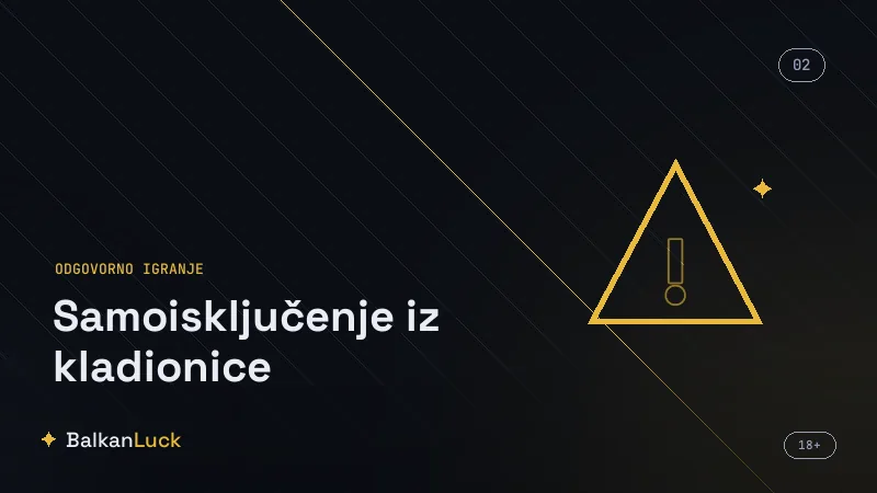 Samoisključenje blokira klađenje, ali sredstva sa naloga ostaju dostupna za isplatu