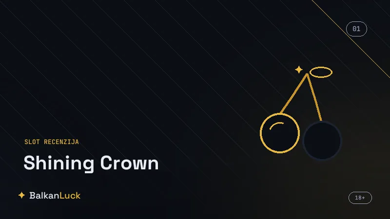 Kruna kao šireći wild u Shining Crown pokriva celu rolnu