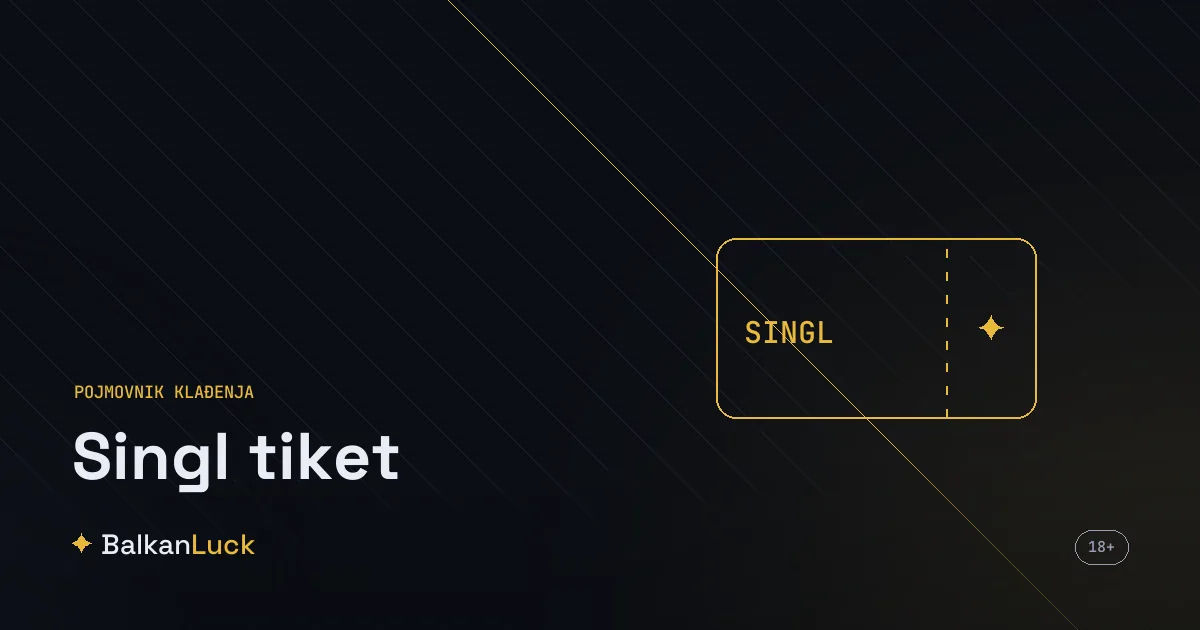 Singl tiket sa jednim izborom i prikazom kvote i uloga