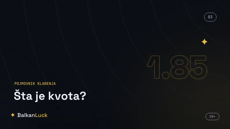 Kvota kao osnova različitih vrsta opklada u kladionici