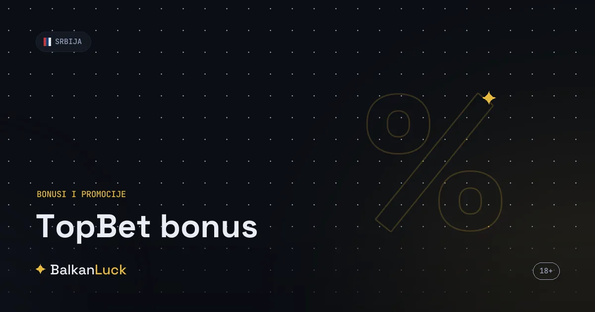 TopBet bonus bez depozita: 3.000 RSD, besplatan tiket i 30 free spinova