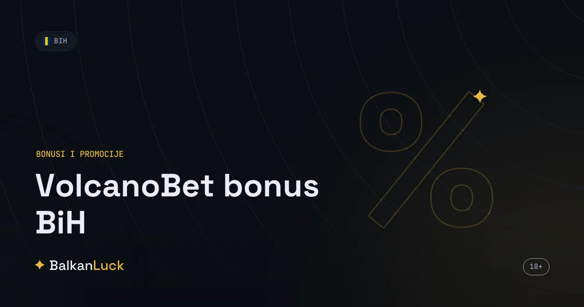 Volcanobet bonus BiH: 50 spinova bez uslova i sport bonus uz promo kod FOR
