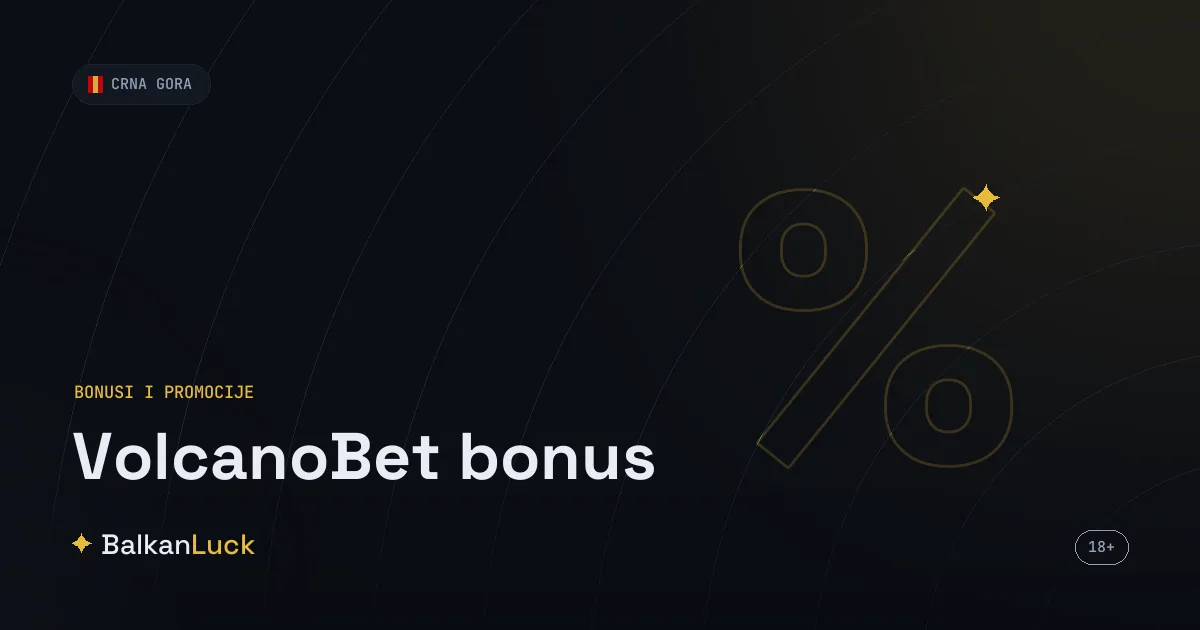 Volcanobet bonus, 50 spinova i promo kod FOR na volcanobet.me u Crnoj Gori