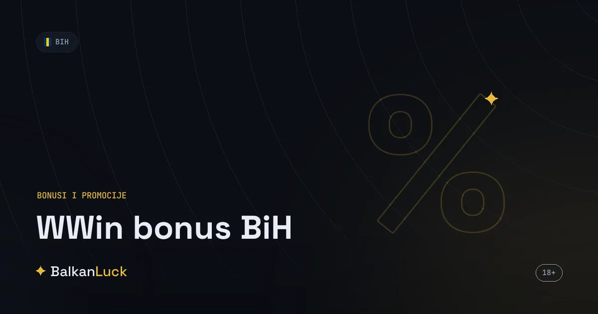 WWIN bonus BiH: paket dobrodošlice sa 600 spinova i gratis tiketima